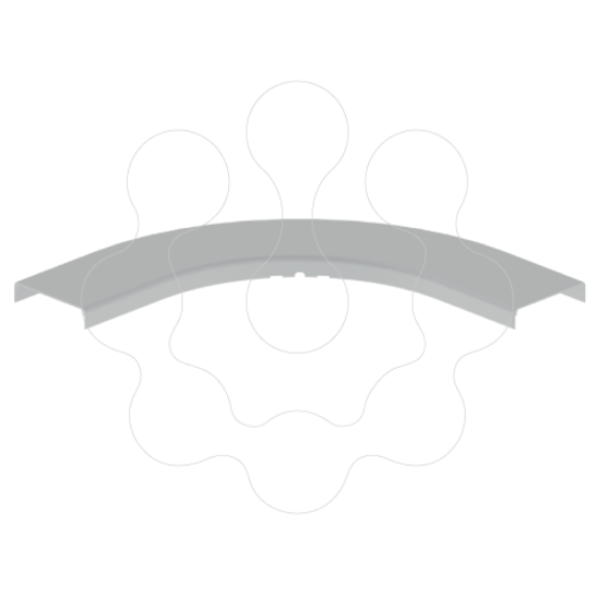 Imagem de 66 Tampa curva plana 90° cinzento 75 U23X