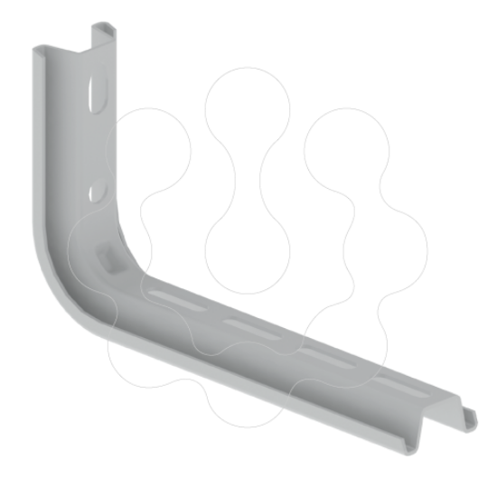 Imagem de 66 Suporte L cinzento 200 Aco Epoxy