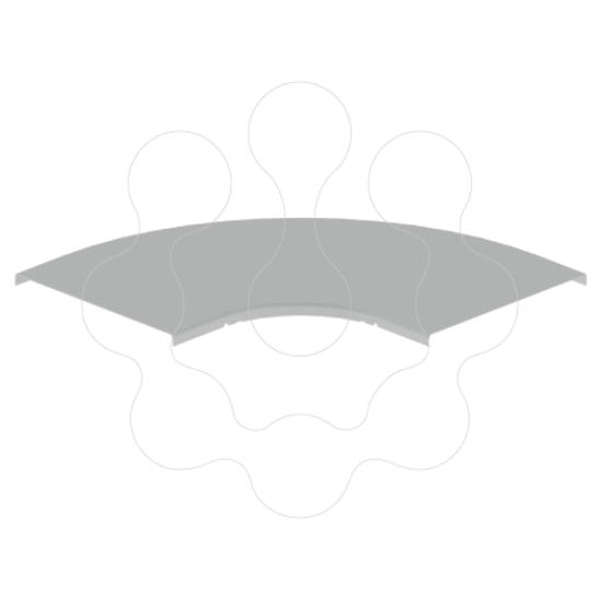 Imagem de 66 Tampa curva plana 90° cinzento 300 U23X