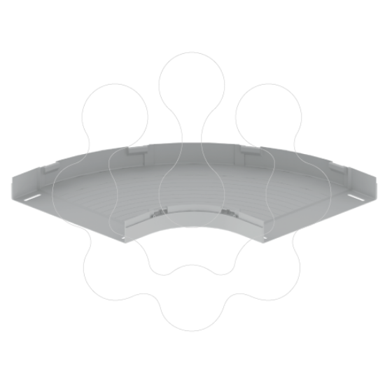 Imagem de 66 Curva plana 90° cinzento 60X400 U23X