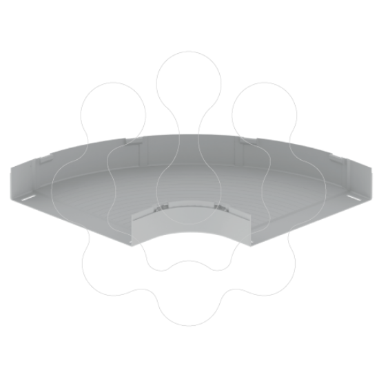 Imagem de 66 Curva plana 90° cinzento 100X500 U23X