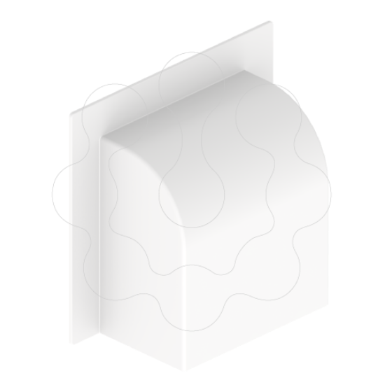Imagem de 31 Junta de parede curva branco 60x100 U24X