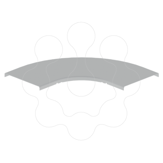 Imagem de 66 Tampa curva plana 90° cinzento 200 U48X