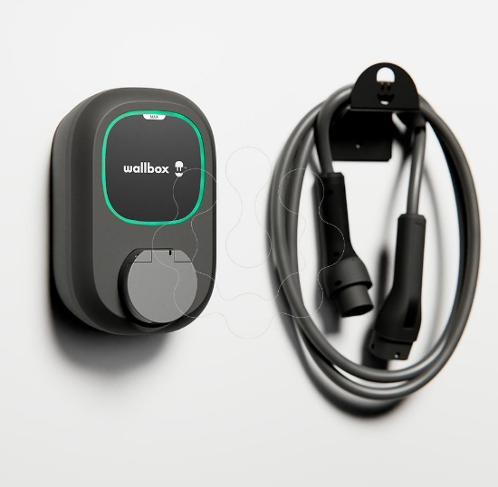 Imagem de Carregador Pulsar Max preto trifasico 22kW com socket Tipo 2